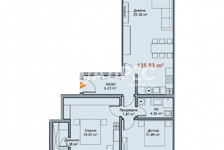 Тристаен апартамент, Варна, к.к. Чайка, 681001, Снимка 4