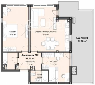 Тристаен апартамент, София, Кръстова вада, 652002, Снимка 1