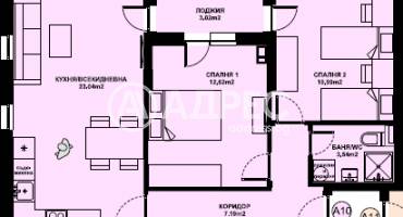 Тристаен апартамент, Благоевград, Изгрев, 674002, Снимка 1