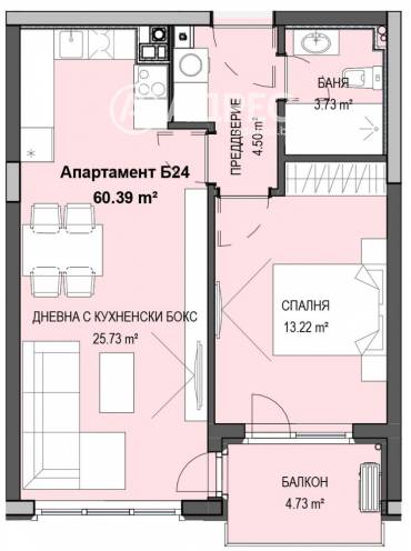 Двустаен апартамент, София, Кръстова вада, 652003, Снимка 1