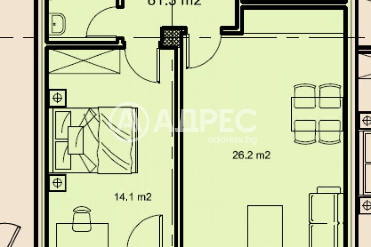 Двустаен апартамент, София, Манастирски ливади - изток, 678004, Снимка 4
