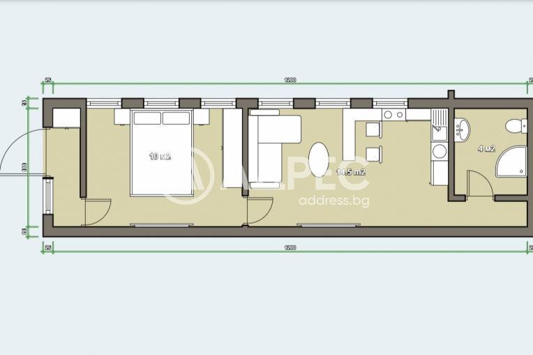 Едностаен апартамент, Варна, Левски, 687004, Снимка 9