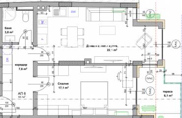 Двустаен апартамент, София, Банишора, 624006, Снимка 1