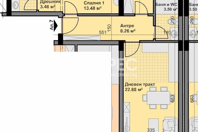 Тристаен апартамент, Варна, Владислав Варненчик, 679008, Снимка 5