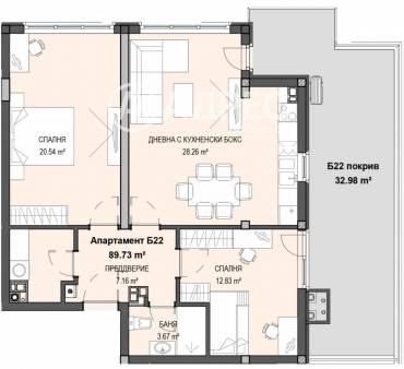 Тристаен апартамент, София, Кръстова вада, 666009, Снимка 1