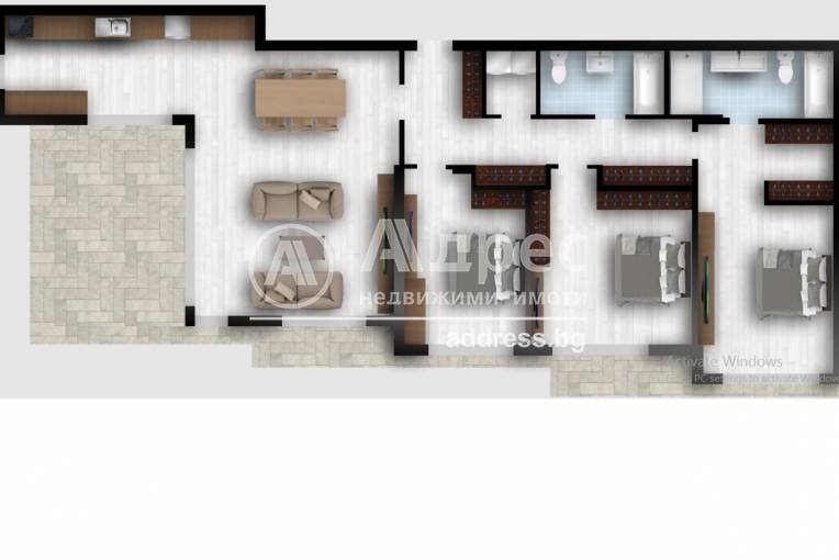 Тристаен апартамент, Варна, к.к. Св.Св. Константин и Елена, 561012, Снимка 3
