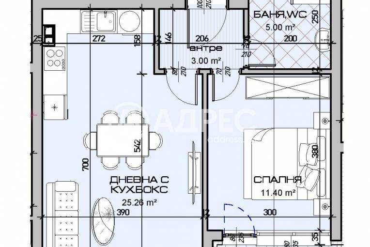 Двустаен апартамент, Варна, Виница, 686012, Снимка 2