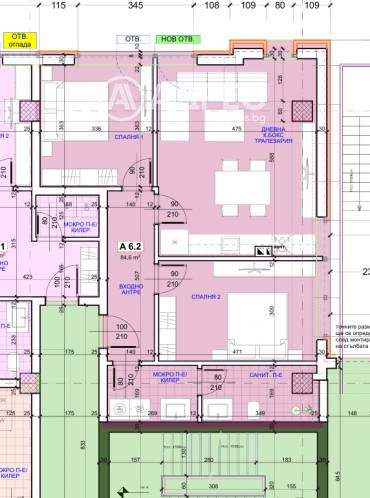 Тристаен апартамент, Русе, Здравец изток, 664015, Снимка 1