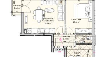 Двустаен апартамент, Варна, Виница, 686015, Снимка 2