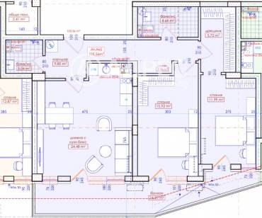 Тристаен апартамент, Бургас, Меден рудник - зона Д, 671018, Снимка 1