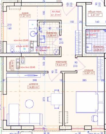 Двустаен апартамент, Бургас, Меден рудник - зона Д, 671019, Снимка 1