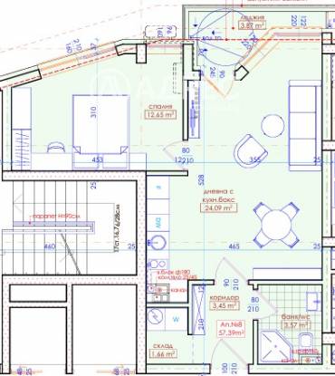 Двустаен апартамент, Бургас, Меден рудник - зона Д, 671021, Снимка 1