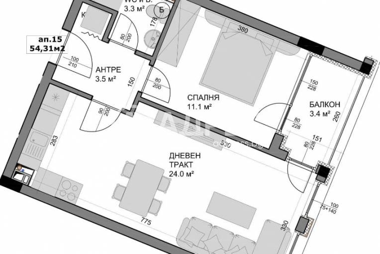 Двустаен апартамент, Варна, Владислав Варненчик, 680021, Снимка 4