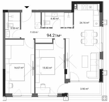 Тристаен апартамент, София, Овча купел 1, 654022, Снимка 1