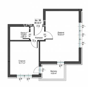 Двустаен апартамент, Варна, Аспарухово, 689023, Снимка 1