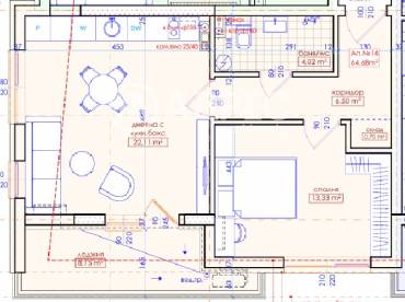 Двустаен апартамент, Бургас, Меден рудник - зона Д, 671024, Снимка 1