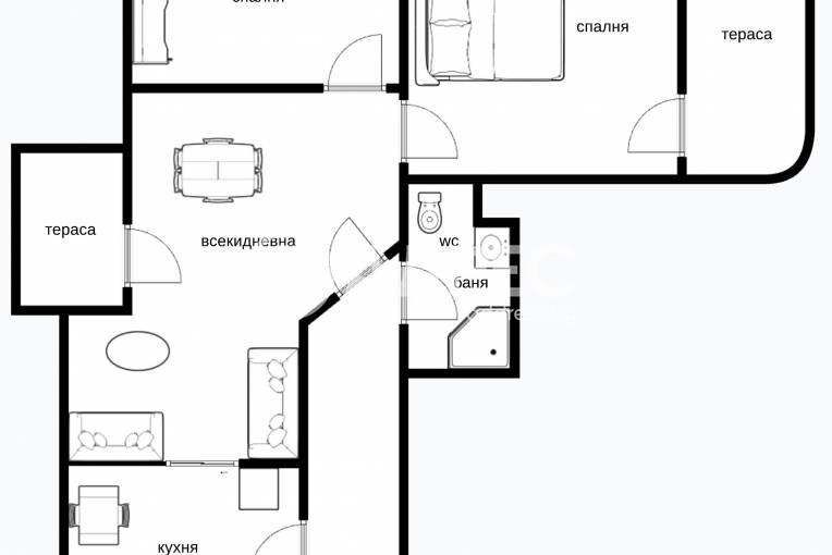 Тристаен апартамент, София, Център, 688024, Снимка 3