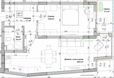 Двустаен апартамент, София, Банишора, 650025, Снимка 1