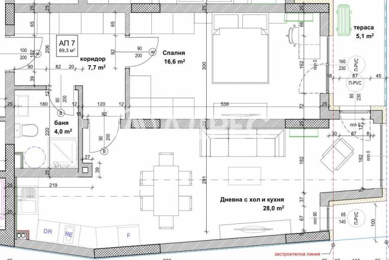 Двустаен апартамент, София, Банишора, 650025, Снимка 1