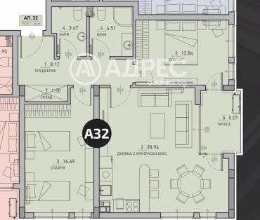 Тристаен апартамент, София, Малинова Долина, 697025, Снимка 1