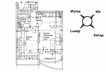 Двустаен апартамент, София, Люлин 2, 653026, Снимка 1