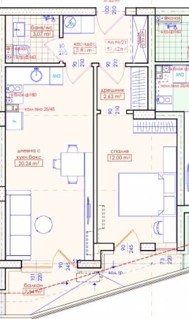 Двустаен апартамент, Бургас, Меден рудник - зона Д, 671026, Снимка 1