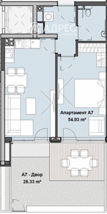 Двустаен апартамент, София, Кръстова вада, 652030, Снимка 1