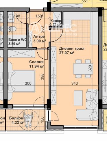 Двустаен апартамент, Варна, Владислав Варненчик, 662032, Снимка 1