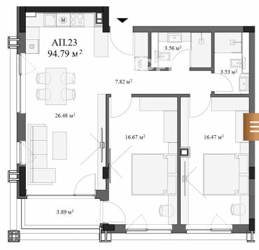 Тристаен апартамент, София, Овча купел 1, 654034, Снимка 1