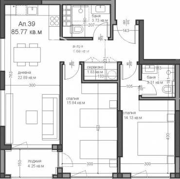 Тристаен апартамент, Варна, Аспарухово, 638035, Снимка 1