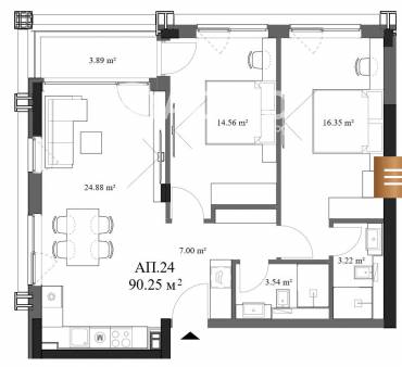 Тристаен апартамент, София, Овча купел 1, 654035, Снимка 1