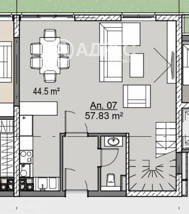 Тристаен апартамент, София, Кръстова вада, 657035, Снимка 1