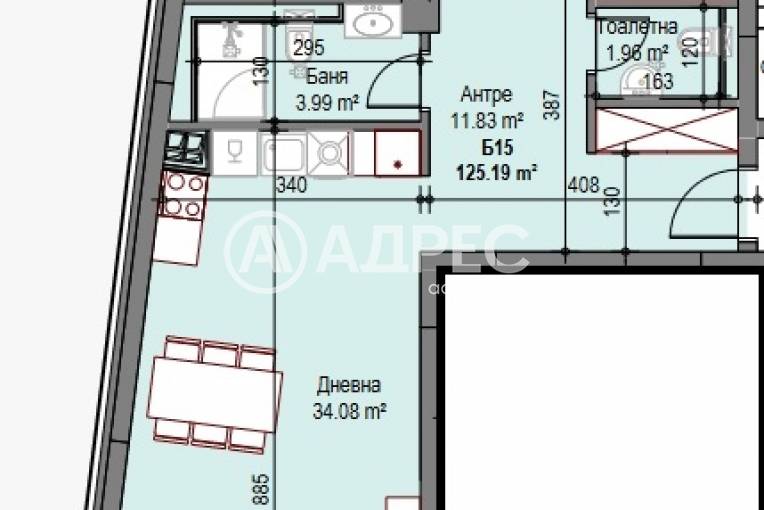 Тристаен апартамент, София, Суха река, 661037, Снимка 1