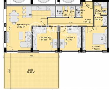 Многостаен апартамент, Варна, Владислав Варненчик, 662037, Снимка 1