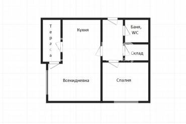 Двустаен апартамент, Бургас, Меден рудник - зона В, 686037, Снимка 1