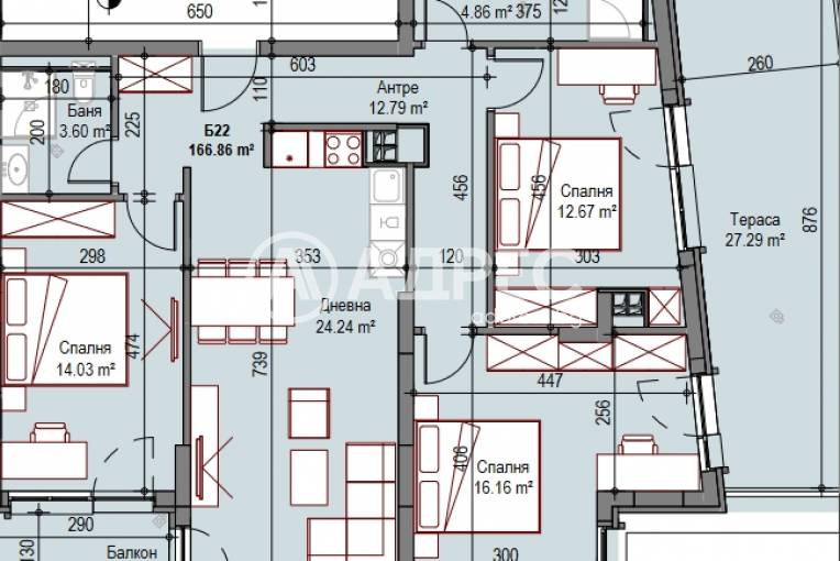 Многостаен апартамент, София, Суха река, 661040, Снимка 1