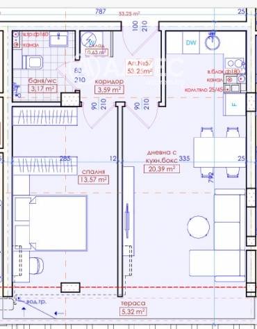 Двустаен апартамент, Бургас, Меден рудник - зона Д, 671041, Снимка 1