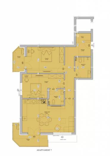Тристаен апартамент, Варна, Левски, 682043, Снимка 1