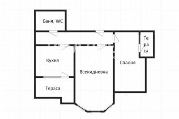 Двустаен апартамент, Бургас, Лазур, 664044, Снимка 1
