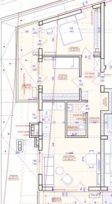 Тристаен апартамент, Бургас, Меден рудник - зона Д, 671045, Снимка 1
