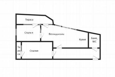 Тристаен апартамент, Бургас, Меден рудник - зона В, 696045, Снимка 1
