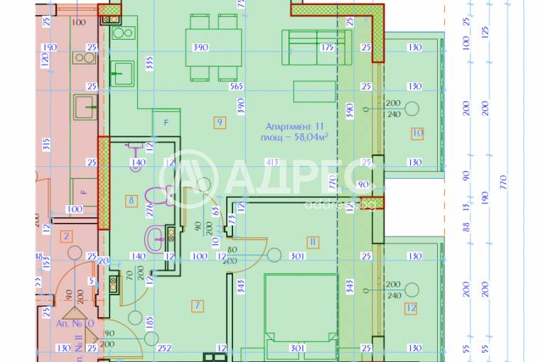 Двустаен апартамент, Благоевград, Широк център, 653046, Снимка 1