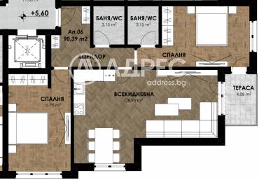 Тристаен апартамент, Лозен, 676046, Снимка 1