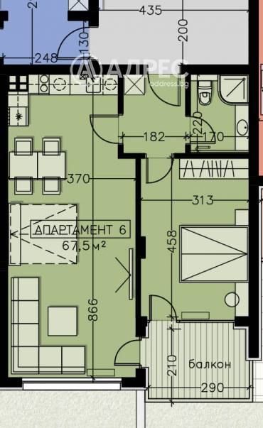 Двустаен апартамент, София, Манастирски ливади - изток, 656047, Снимка 1