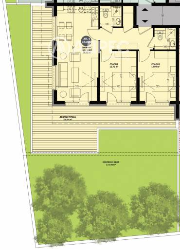 Тристаен апартамент, София, Витоша, 663047, Снимка 1