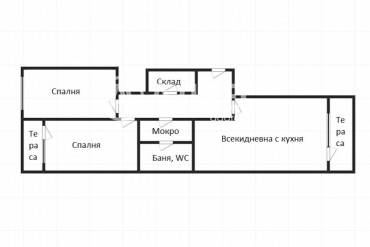 Тристаен апартамент, Бургас, Лазур, 638049, Снимка 1