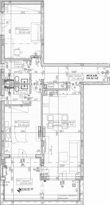Тристаен апартамент, Варна, к.к. Слънчев ден, 644051, Снимка 1