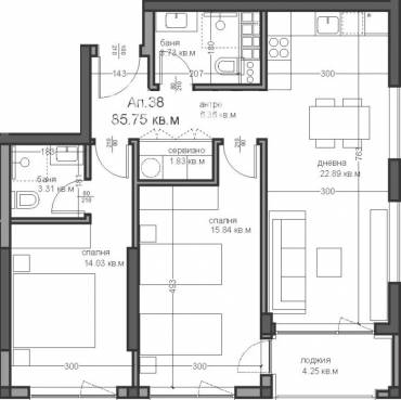 Тристаен апартамент, Варна, Аспарухово, 638054, Снимка 1