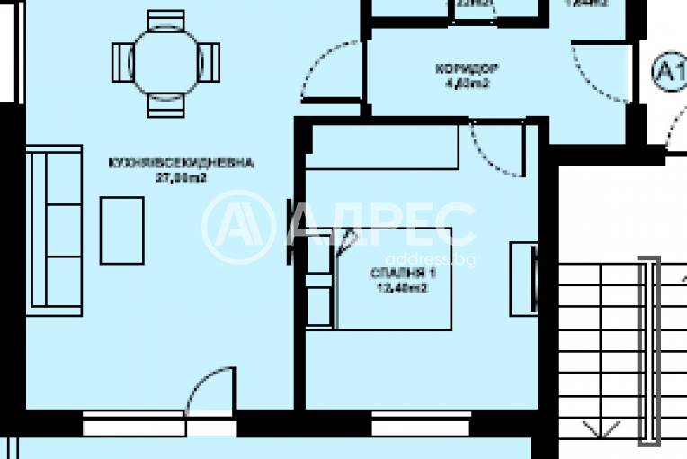 Двустаен апартамент, Благоевград, Изгрев, 674054, Снимка 1
