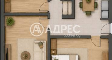 Тристаен апартамент, София, Лозенец, 693054, Снимка 1